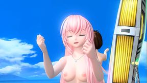 Meiko and Megurine Luka in Full Nude Mod for Project Diva