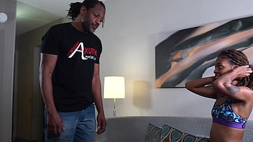 B Breezy in a rush to fuck her Step father before Mom comes home