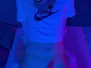 Femboy Twink jerking off in fursuit