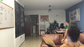 My girlfriend fucks me at my friend's house.
