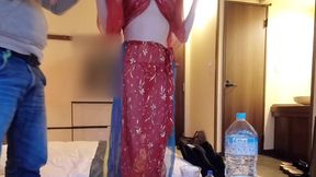 Behind the scenes footage of sexy dress sex