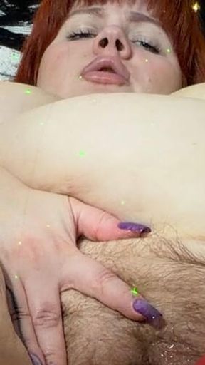 pink dildo, hairy pussy, soft curves