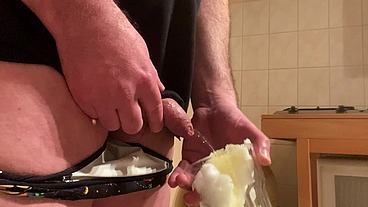 Enjoying my piss sorbet made of snow from my backyard