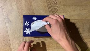 ASMR crumpling tissues