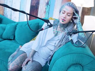 I talk about K - Kindness - ASMR podcast SFW talking rock slim hotty dreadlocks tattoo model inked cutie