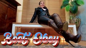 Boot Obey - Reina Leather in thigh high boots JOI POV