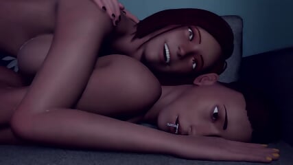 Step mom and sister on top futa