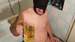Ultra hard gagging throat fuck a piss drinker slave HD