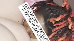 Amateur paws up gives a sloppy head to her man and flaunts off her pink pussy