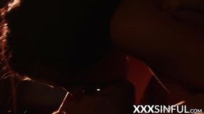 Darkroom seduction with stunning blonde in intense intimacy