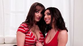 Libidinous Darcie Dolce and Lexi Luna - tit licking action - Is This Real?!