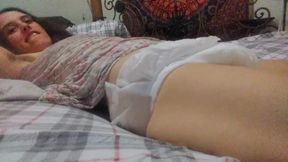 Baby Doll In Moon Lust Gets Caught By Her Boyfriend Wearing A Diaper! (he Says Nothing & She Laughs!)