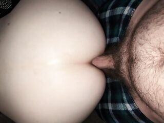 Showing off my cumdump's dark hole