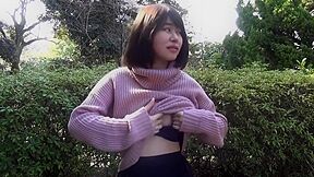 Coed Japanese Girl Cums From Toying Her Slit On Front Seat