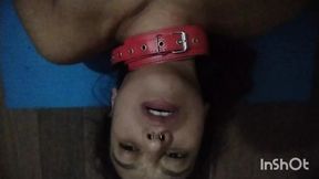 Deep throat, bondage and cum kiss with teenage wet dream