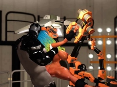 Sex male android bangs hard a hot woman in the sci-fi lab