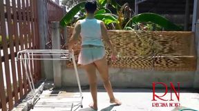 Ballerina workout without panties. All ballerinas love when men look at their cunts.