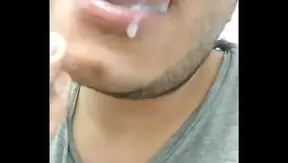 Milf Hunter Jizzes Hard Chugging Icy Milk – Hot Solo Session – HomemadeGayPorn