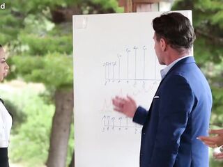 Lascivious Seminars Chapter 1: Bi Chicks Shalina Devine And Cara Mella Enjoy Poolside Strap On Fun GP3357