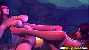 Fiery Redhead Milf Seduces Emperor with Sensual Blowjob – 3D Fantasy Lust