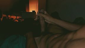 can t stop orgasm - intense moaning cumshot from horny daddy masturbating