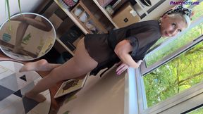 Blonde MILF Olivia Gold Sucking Cock in Her Pantyhose POV