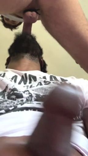 BWC Pounding Black Bubble Butt And Creampie His Ass! White Top &amp; Black Bottom