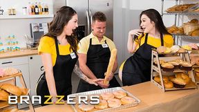 Brazzers - Sexy Maddy May & Lily Lou Work At The Bakery Together & Get Their Asses Fucked By Van
