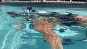 Scuba in tiny Wicked Weasel bikini in the pool-full video