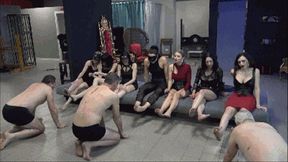 7 MISTRESSES FEMDOM PARTY - EXTREME Dirty feet licking (EPIC CLIP!) - (For mobile devices)