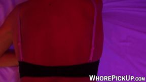 Masked prostitute doggystyled after POV blowjob