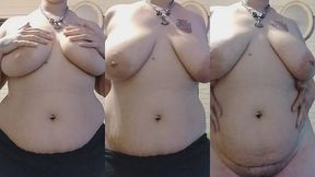 bbw does a small strip tease