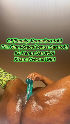 Black BBW Squirting Missionary in Cheeta Print Thigh Highs