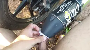 Boy Goes Into the Forest to Fuck His Friend's Motorcycle for the First Time.