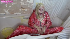 Slippery JOI in Pvc Catsuit: Cream, Custard &amp; Cum Instructions