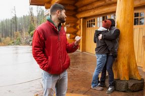 Steamy man enjoys warm anal thresome with two guys who he just met