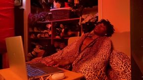 Muscular Black Trans Stud Gushes Cum Smoking Post Workout Destroyed