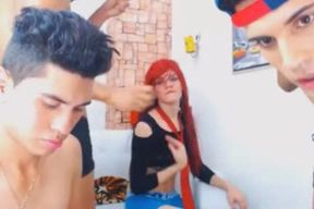 One t-girl And 4 Masculines In A Fucky-fucky Soiree