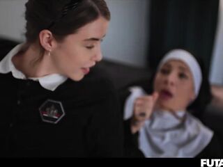 Shemale hentai Nuns - Eden Ivy & Nathaly Cherie Anal Creampie