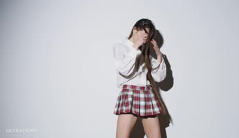 Leona Mia's Sultry Solo: Ultrafilms' Brunette Beauty in Lingerie