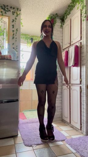 She’s Not There Striptease in Stockings