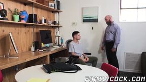 Stepson sucks hunk off before taking rough and bare pounding