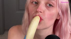 ASMR- GFE With Banana Sucking!