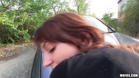 Public Pickups - Brunnete Aimee Ryan Gets a Lil Ass to Mouth Action