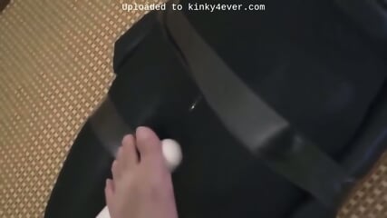 Zentai Encased And Viborated Taped Bondage Girl