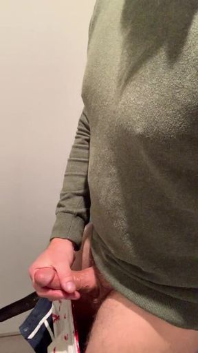 Horny, so I jerk-off in the airport bathroom