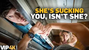 Horny GF cheats on her boyfriend with a stranger.