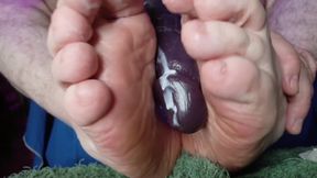 Hairy Uncut Daddy Gives Foot Job