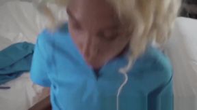 Alexis Andrews helps relieve a Hard Dick