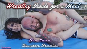 Wrestling Steele For A Meal